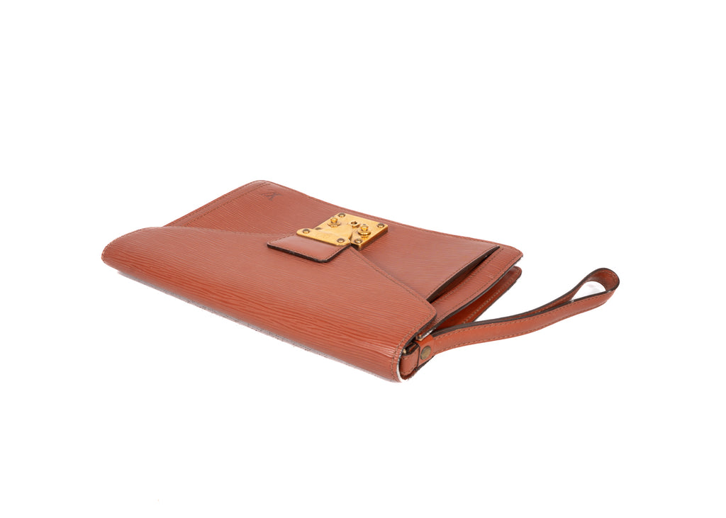 Dragonne Epi Clutch Braun