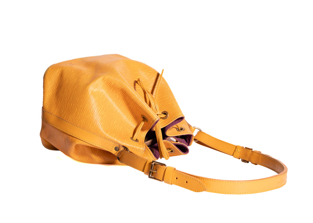 Sac Noé Grande Epi Leder Gelb
