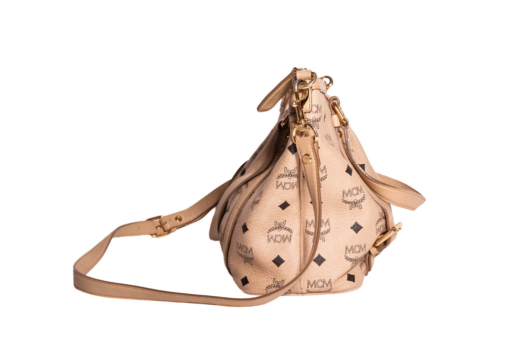 MCM Heritage Visetos Two-Way Tasche PM Creme