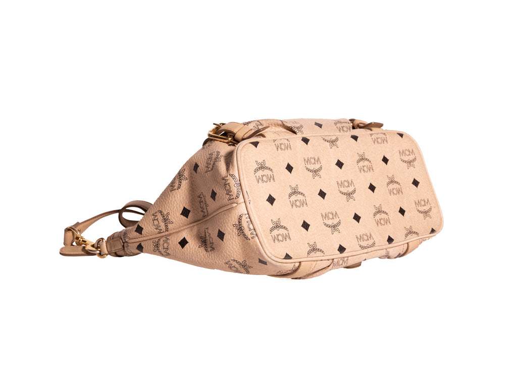 MCM Heritage Visetos Two-Way Tasche PM Creme