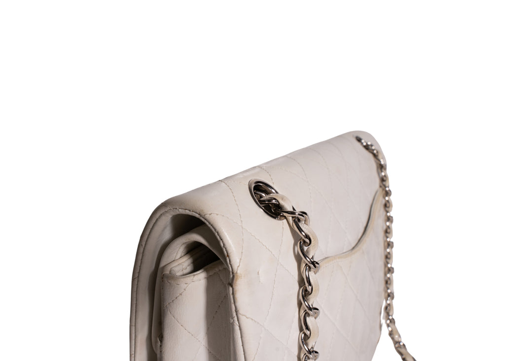 Classic Double Flap Bag Medium Weiß