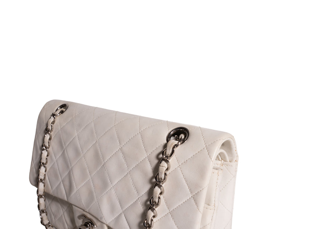 Classic Double Flap Bag Medium Weiß