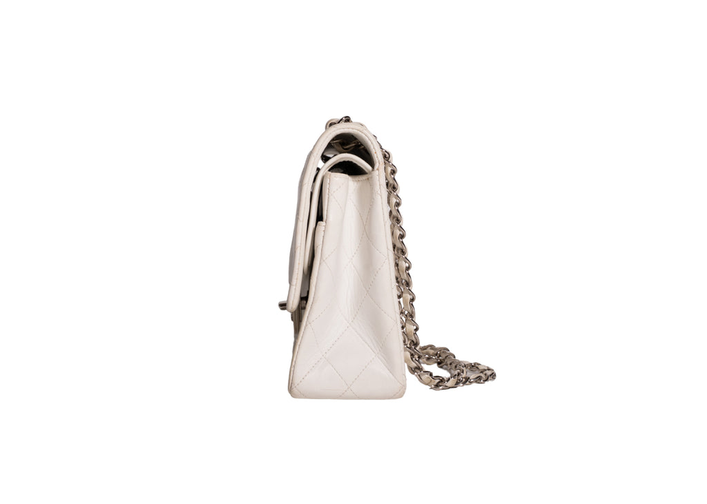 Classic Double Flap Bag Medium Weiß