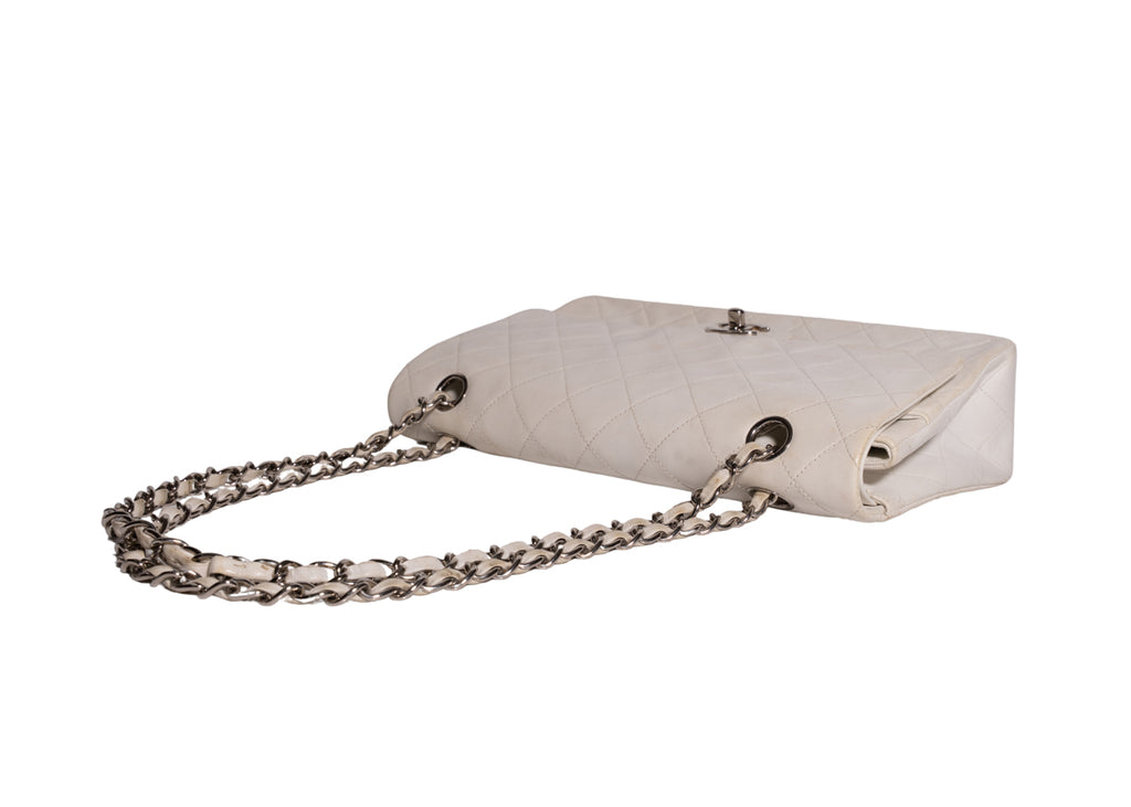 Classic Double Flap Bag Medium Weiß