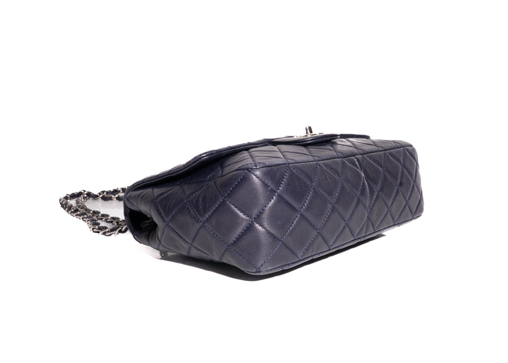 Single Flap Jumbo Dunkelblau / Silber