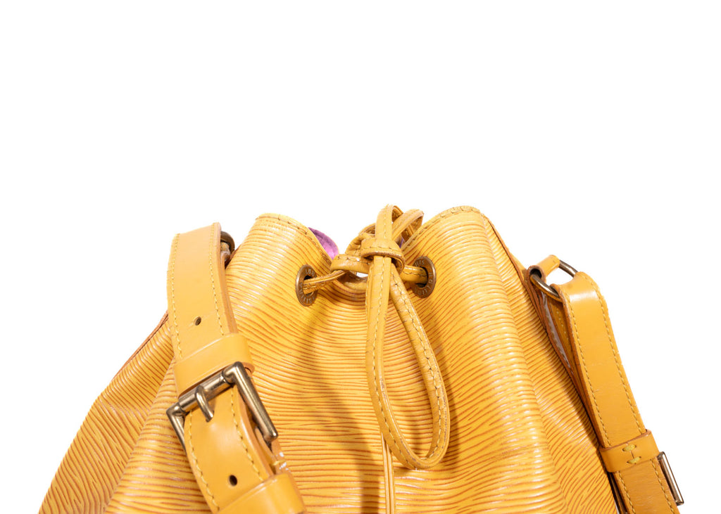 Sac Noé Grande Epi Leder Gelb