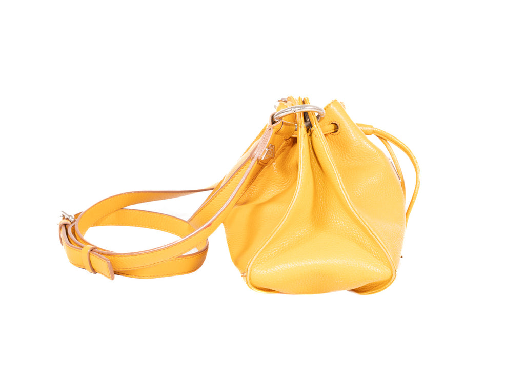 MCM Beutel gelb Leder