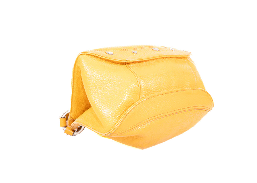 MCM Beutel gelb Leder