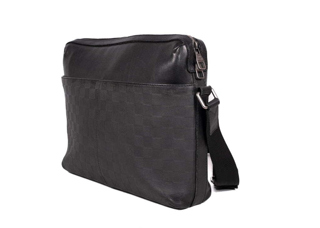 Aktentasche Onyx Damier Infini Calypso MM Messenger Bag Leder