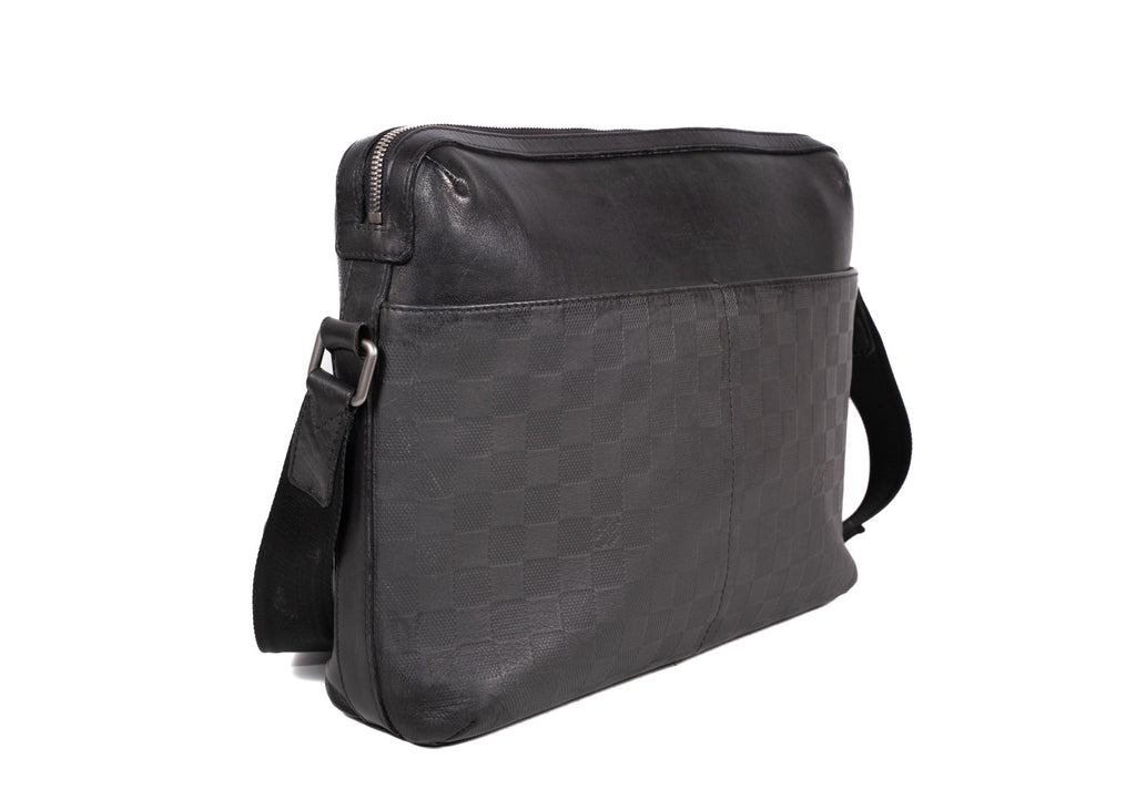 Aktentasche Onyx Damier Infini Calypso MM Messenger Bag Leder