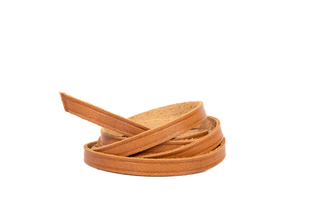 Zugband Glattleder Cognac dunkelbraun