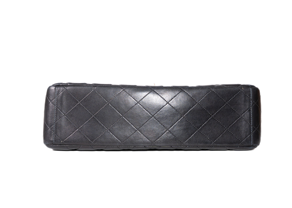 Chanel Maxi Single Flap Schwarz / Silber