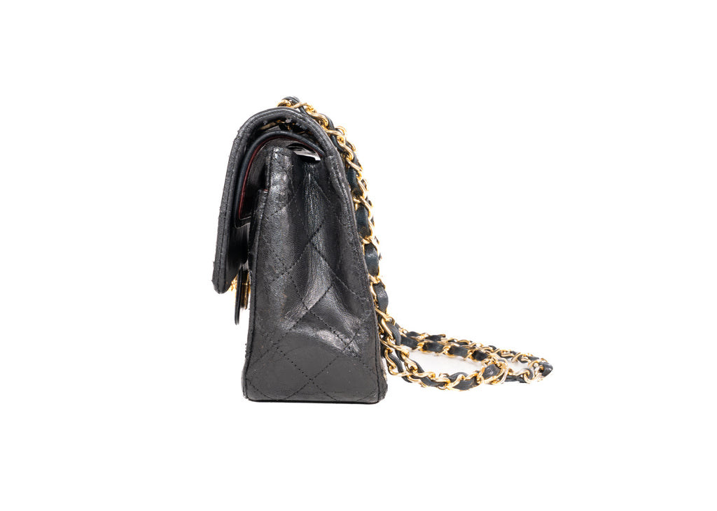 Classic Double Flap Bag Small Schwarz
