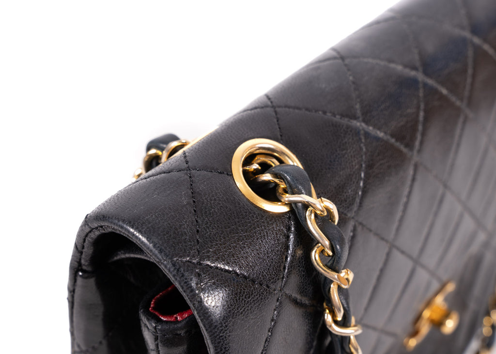 Classic Double Flap Bag Medium Square Schwarz