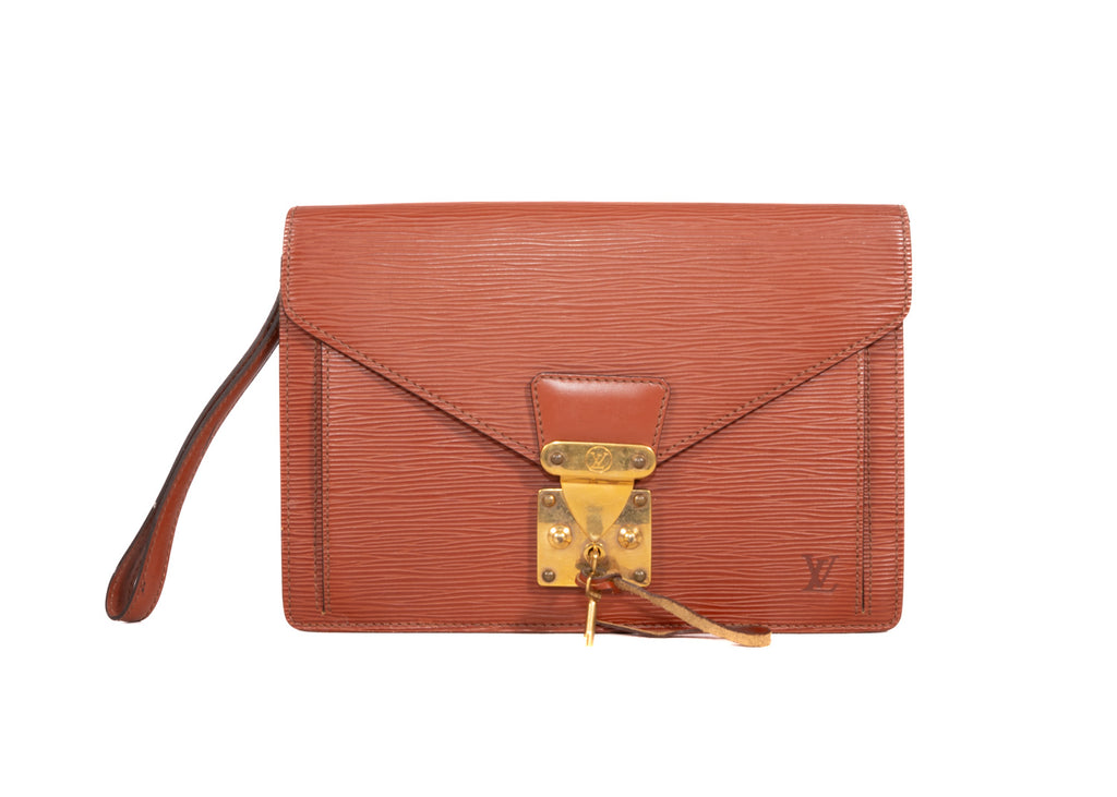 Dragonne Epi Clutch Braun